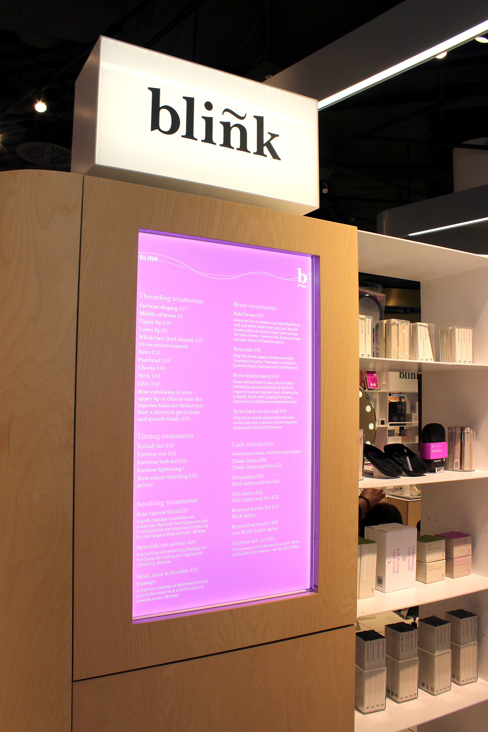 Blink Brow Bar, Selfridges thread and tint xameliax Beauty